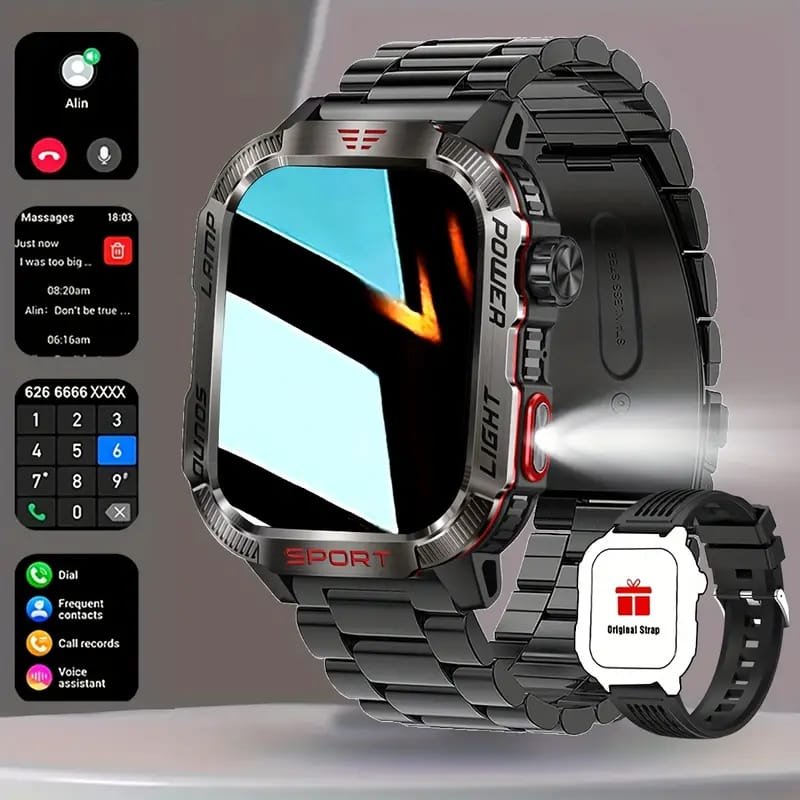JELLOO Camo Style Smart Watch With Exercise Recording/Voice