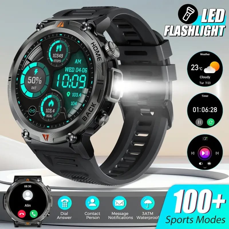 JELLOO Camo Style Smart Watch With Exercise Recording/Voice