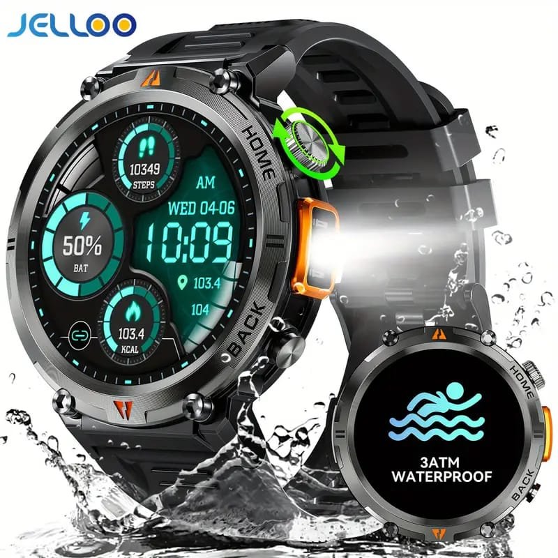 JELLOO Camo Style Smart Watch With Exercise Recording/Voice