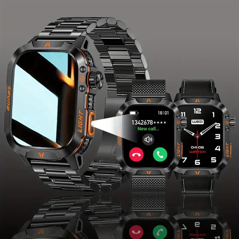 New Rugged Smartwatch for Men: Wireless Talk