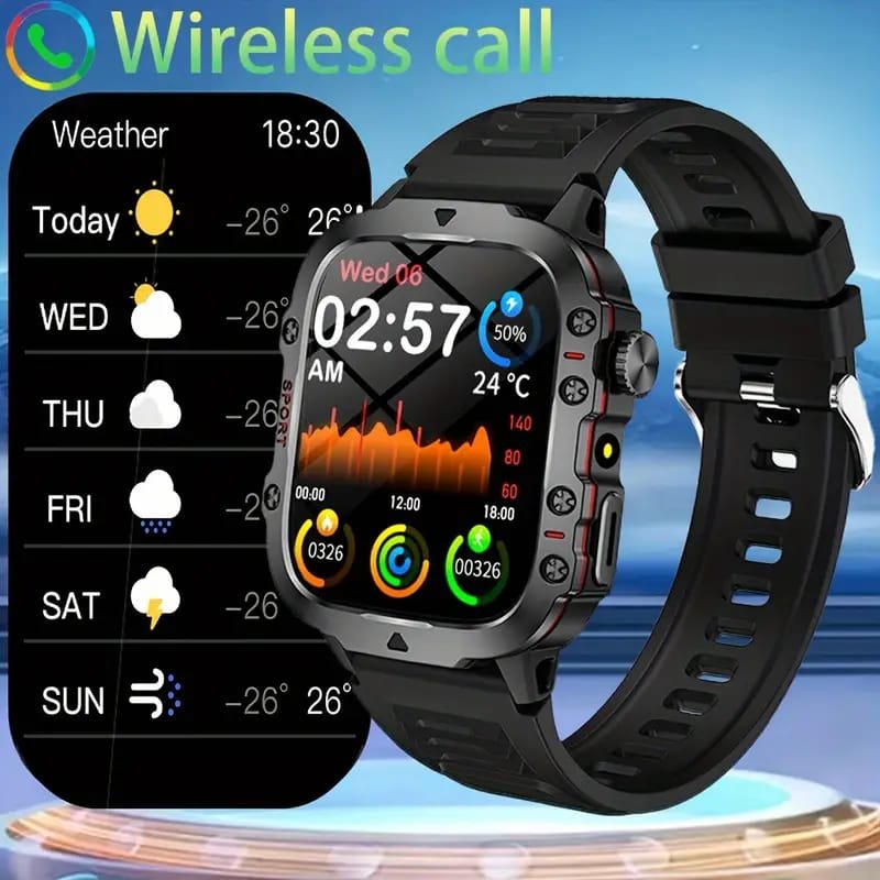 New Rugged Smartwatch for Men: Wireless Talk