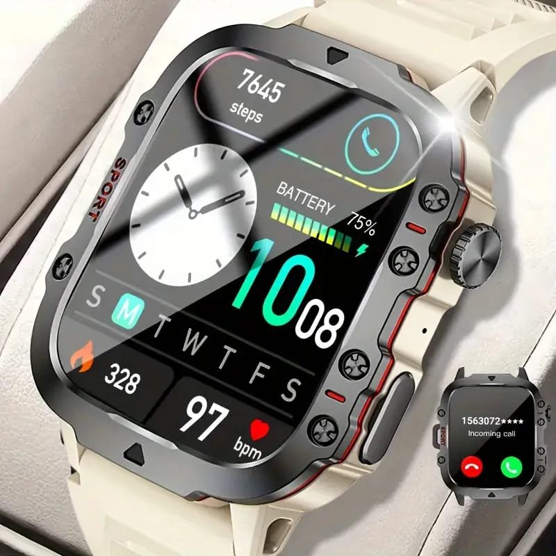 JELLOO Camo Style Smart Watch With Exercise Recording/Voice